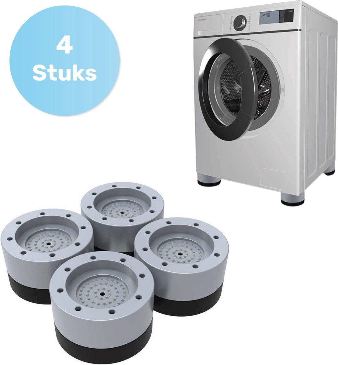 Trillingsdempers wasmachine - 4 stuks