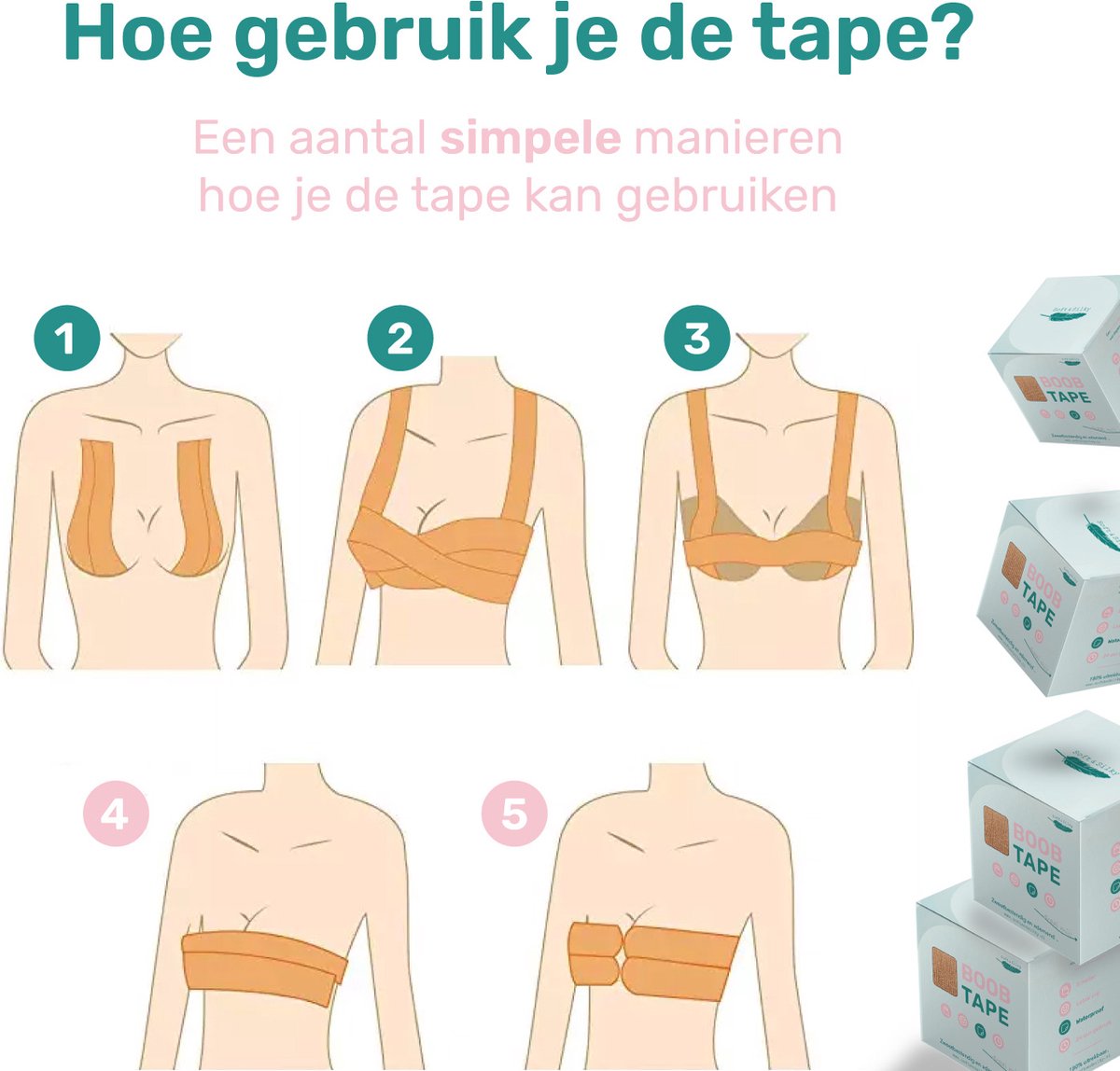 Soft & Silky - Boob tape - Geschikt voor elke cup maat