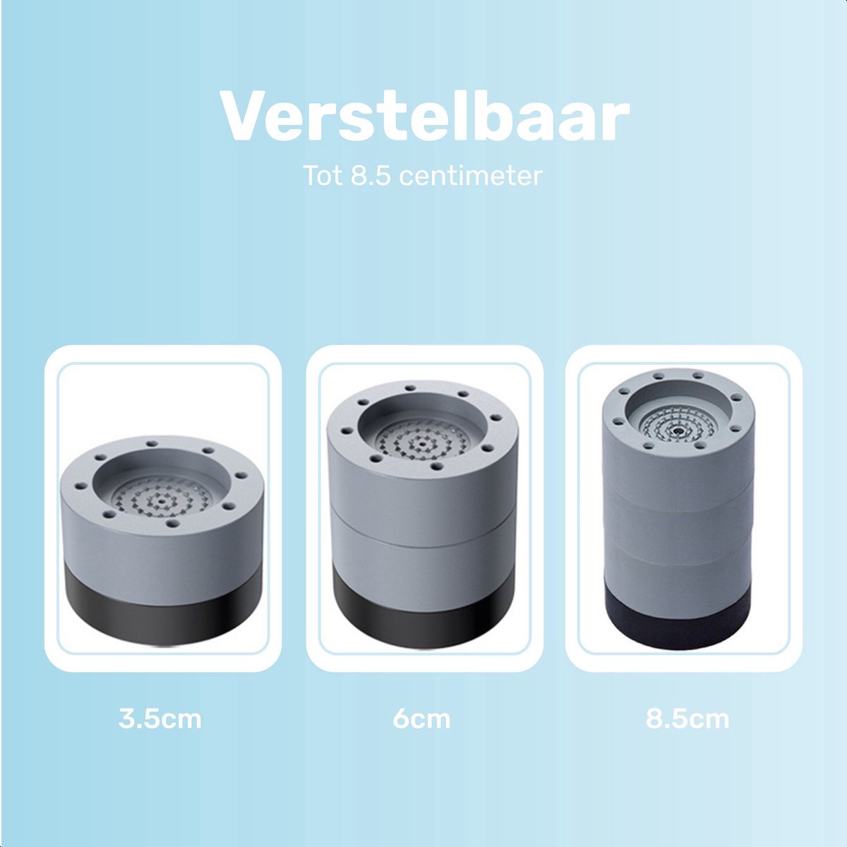 Trillingsdempers wasmachine - 4 stuks