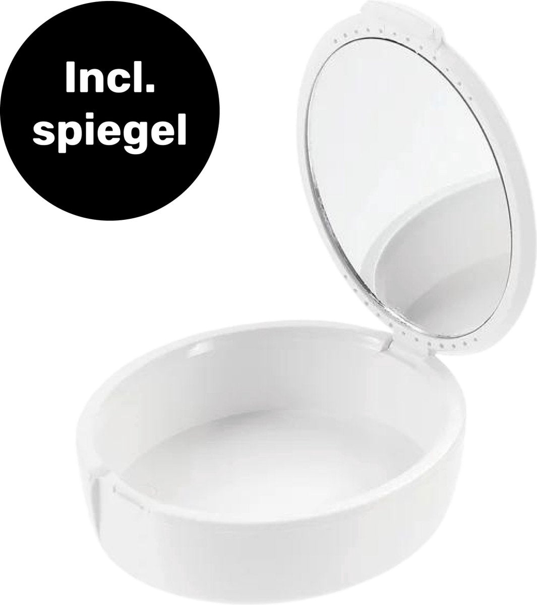 Alyze Gebitsbakje - Beugelbakje - Wit Met Spiegel