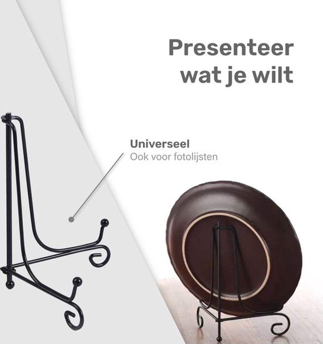 Luft - Bordenstandaard 4 stuks - Zwart
