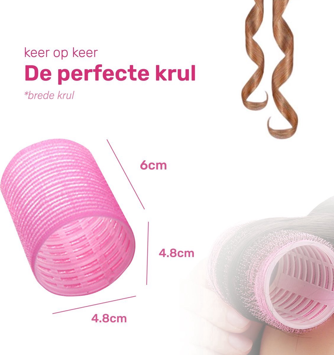 Krulspelden - 12 pack - Incl. 20 klemmen - Kleefrollers - Zelfklevend - Heatless Curls - Haar - Rollers - Hair curler - Krullen zonder hitte - Groot