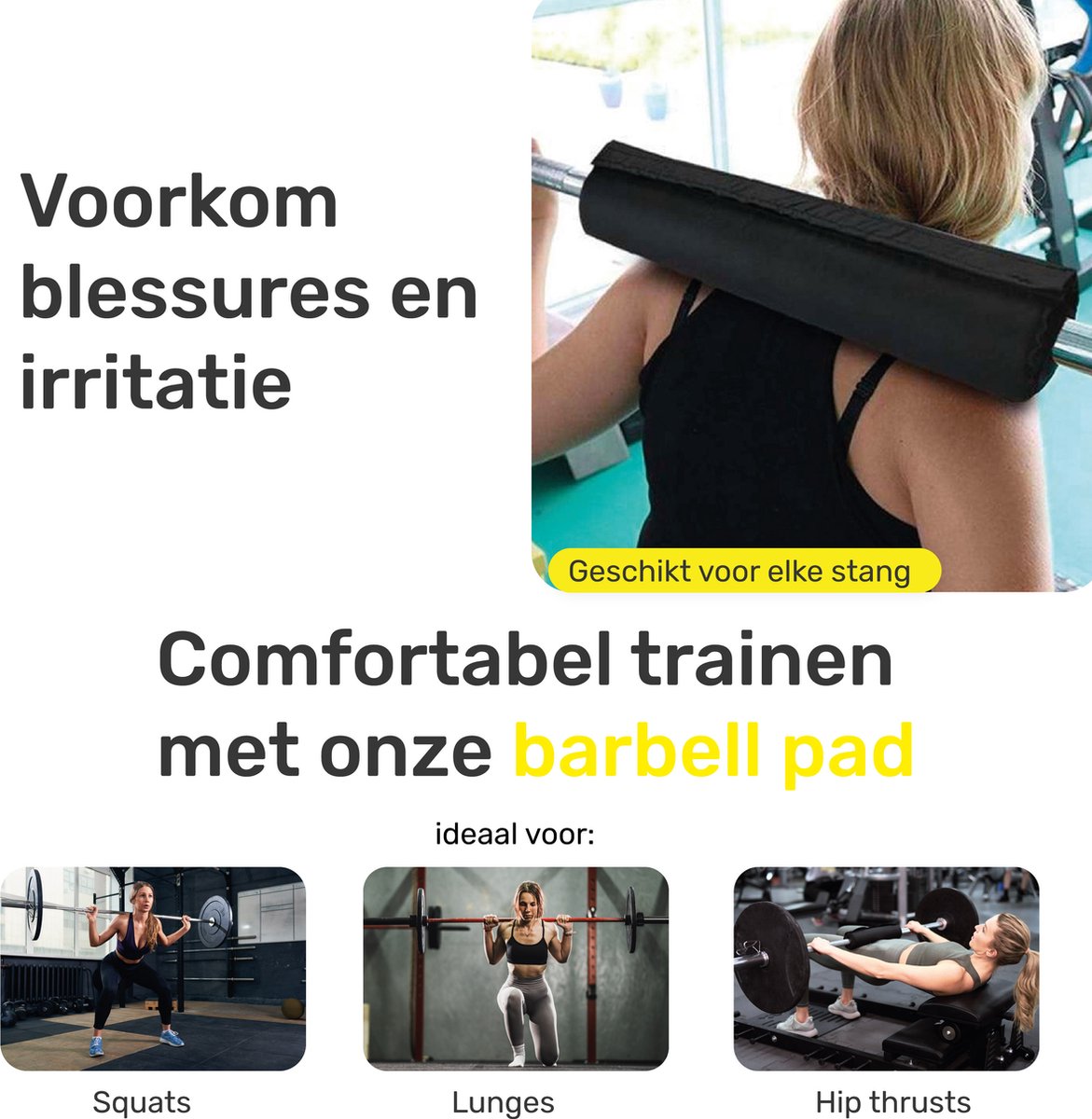 Barbell pad - Nekbeschermer - Klittenband