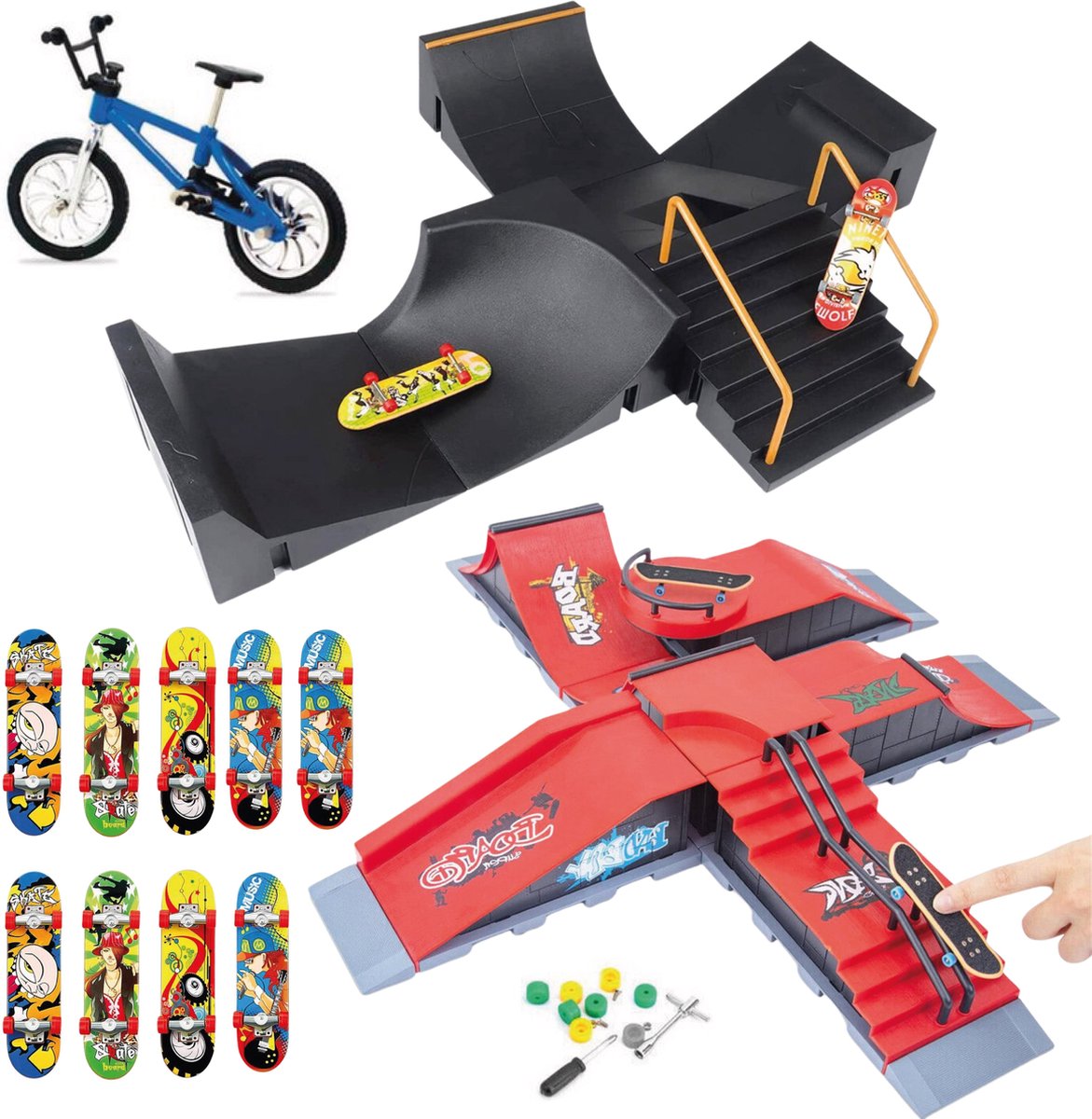Jespro MEGA Set Fingerboard skatepark - 12 Ramps