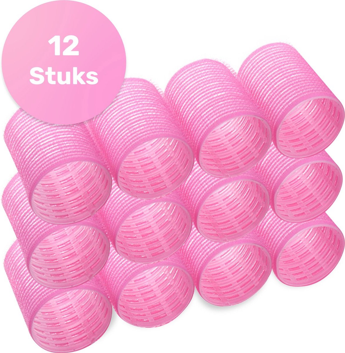 Krulspelden - 12 pack - Incl. 20 klemmen - Kleefrollers - Zelfklevend - Heatless Curls - Haar - Rollers - Hair curler - Krullen zonder hitte - Groot
