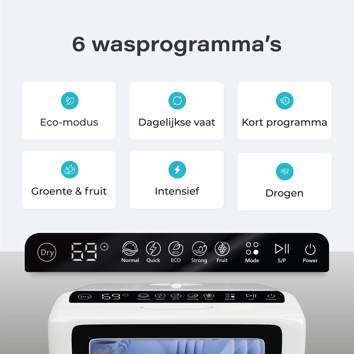 Skoov Vrijstaande Mini Vaatwasser met waterreservoir - Met APP