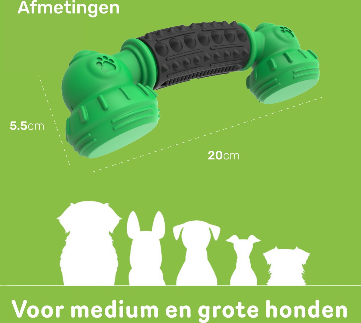 Dutchwide Kauwbot Telefoon - Honden - Tandenborstel - Gebitsverzorging - Hond - Honden Speelgoed - Bot - Tandsteen verwijderaar - Tandpasta - Mondwater hond