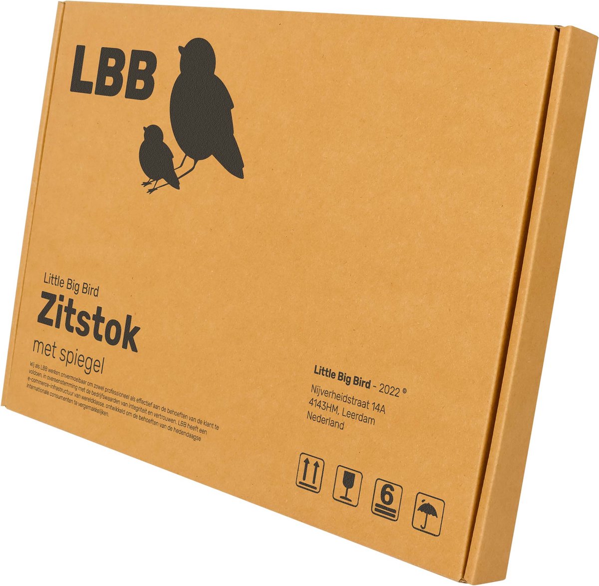 Zitstok kip - Voor in kippenhok met ren