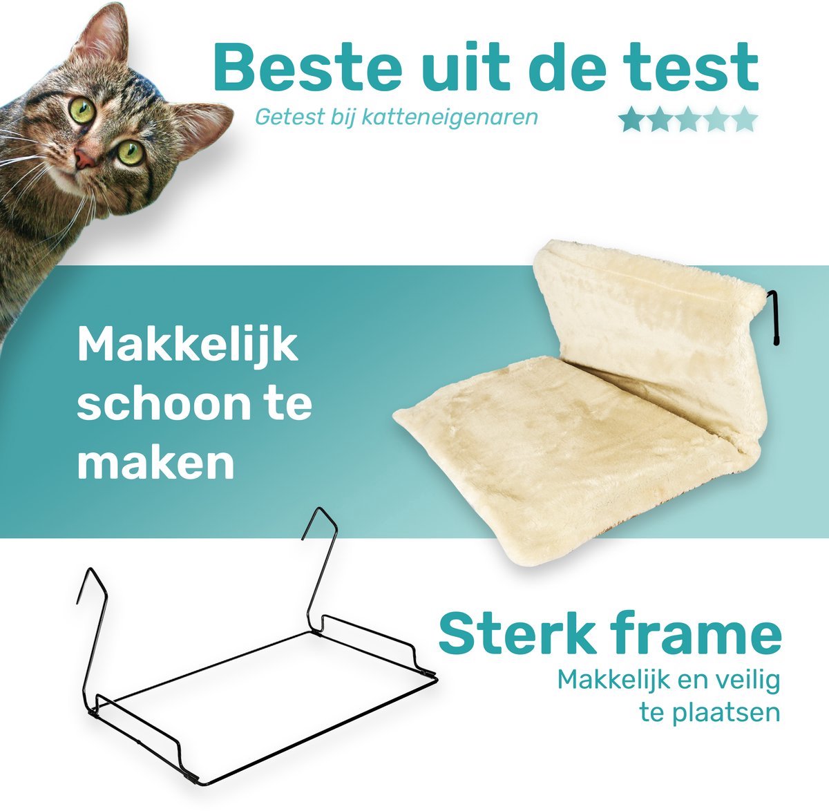 Kattenhangmat - Voor aan het raam