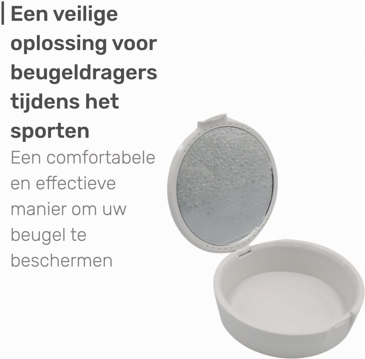 Gebitsbakje - Beugelbakje - Wit Met Spiegel