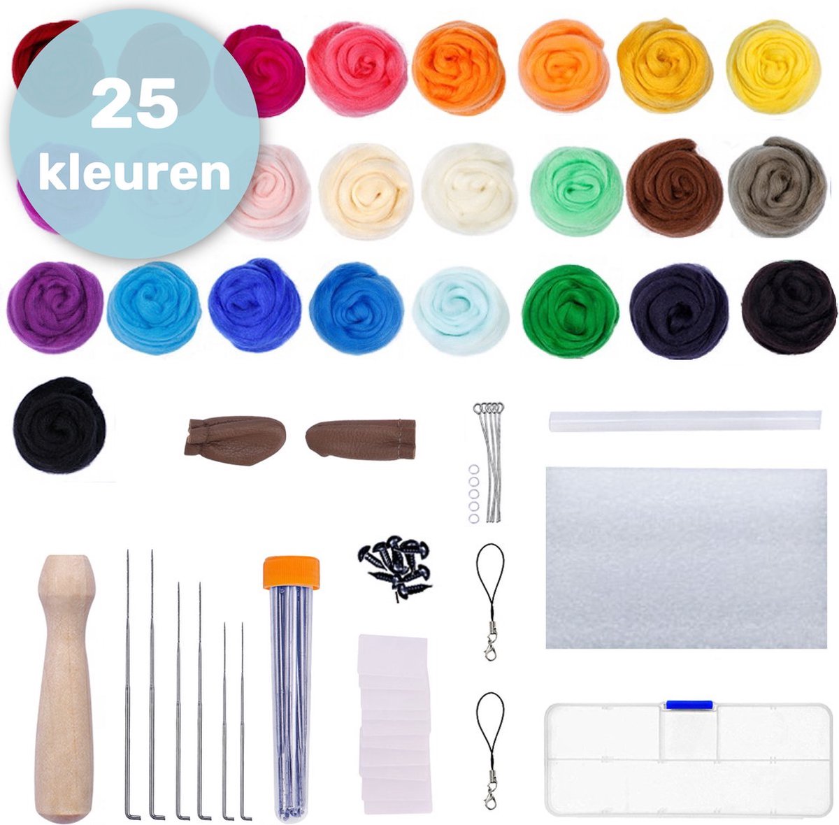 Naaldvilten - Starterset - 36 kleuren wol