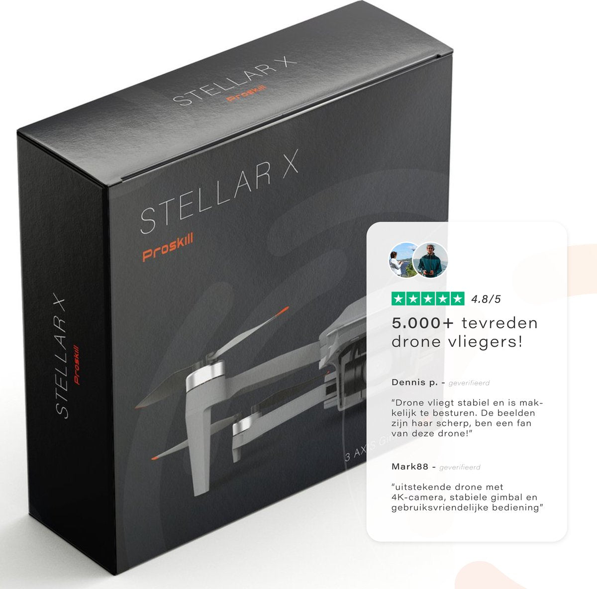 STELLARX Drone Met 4K Camera - 3AXIS Gimbal