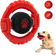 Kauwbot Stuurwiel - Met Piep - Onverwoestbaar - Melk Geur Smaak - Honden Speelgoed - Tandverzorging - Kauwspeelgoed - Bot - Hond