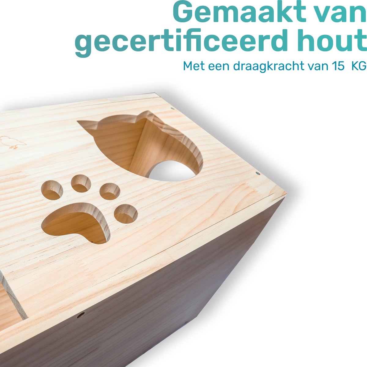 Katten klimmuur - Ladder krabpaal en huisje