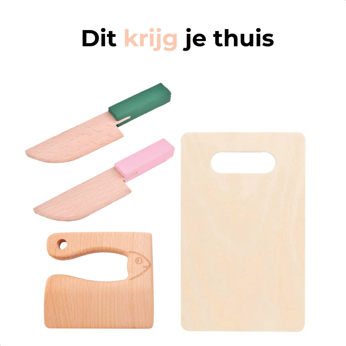 Houten Kindermessenset - 4-delig