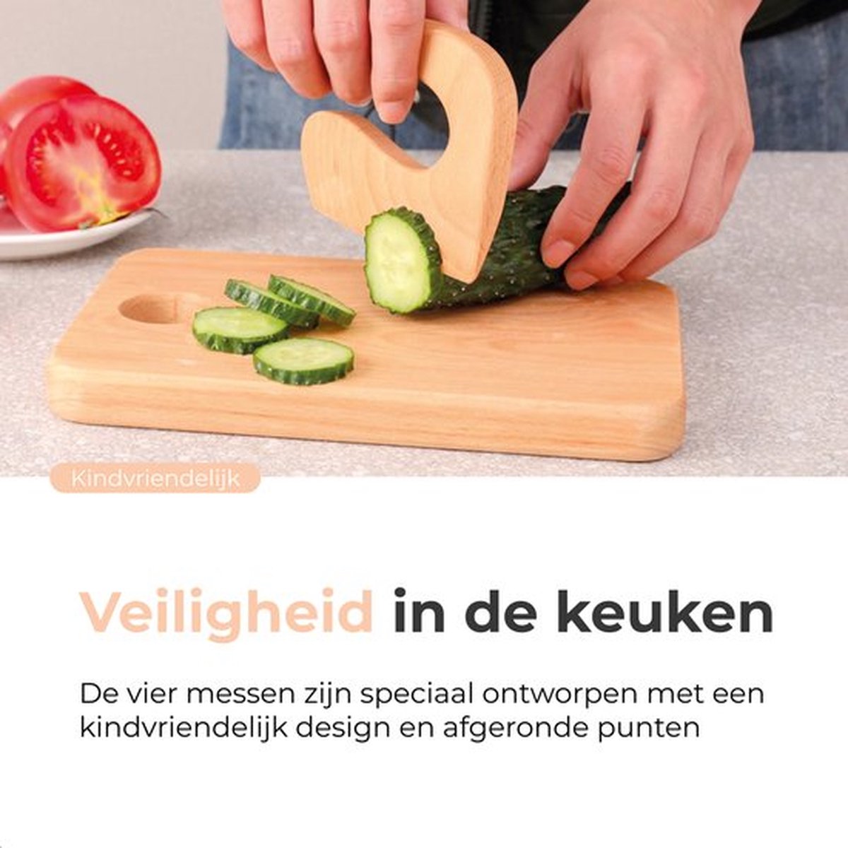 Houten Kindermessenset - 5-delig