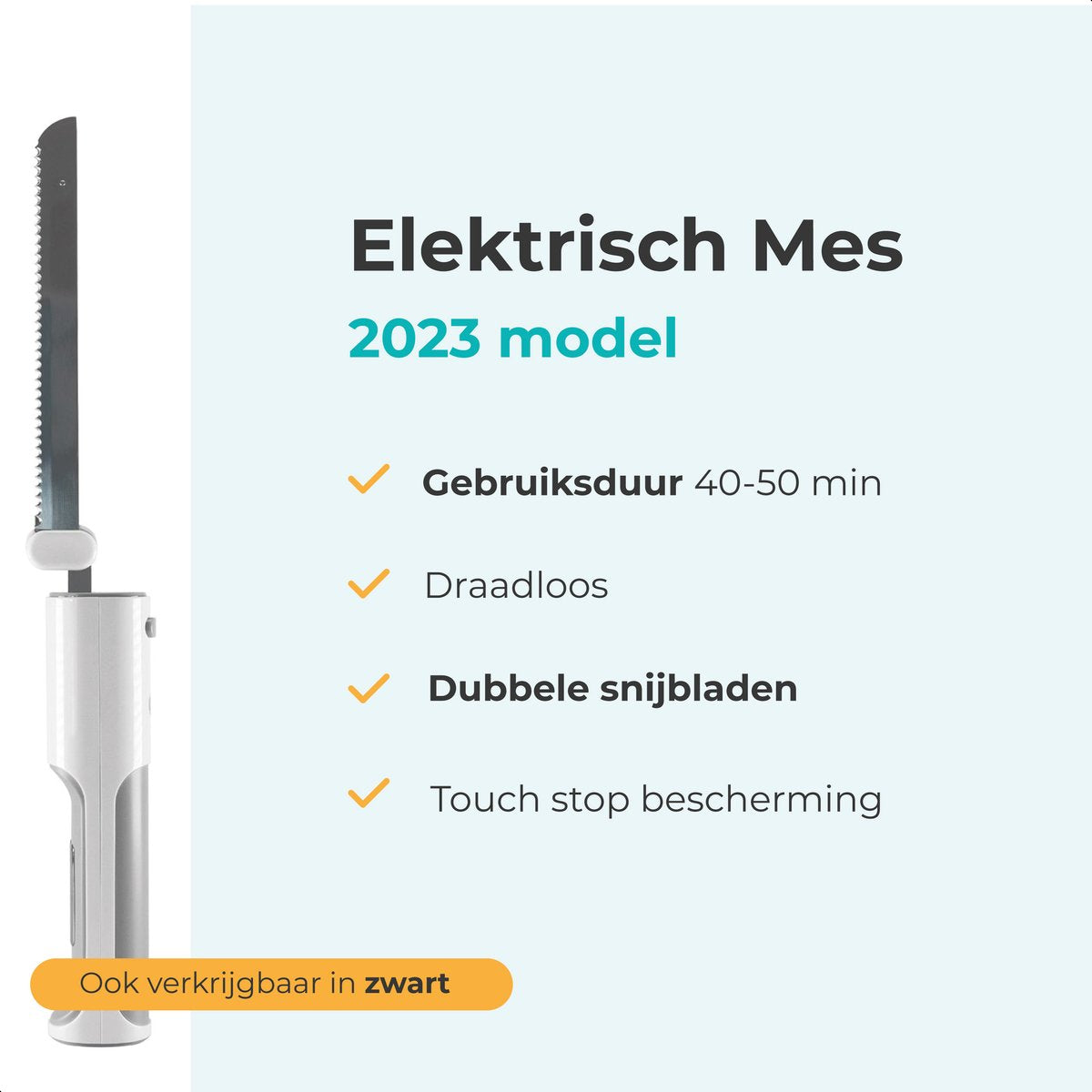 Skoov Elektrisch broodmes - 2023 - Grijs