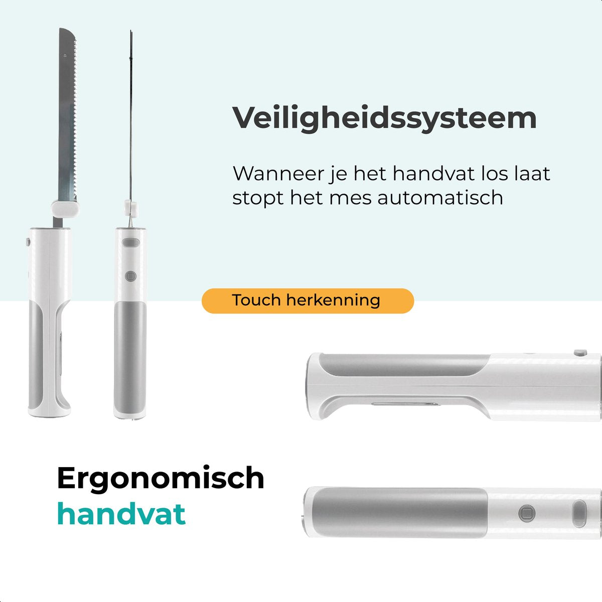 Skoov Elektrisch broodmes - 2023 - Grijs
