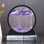 Zandkunst - Paars - Diameter van 17cm - 360° - Sand art - In glas - Zandloper - Decoratie - Bewegende zandkunst
