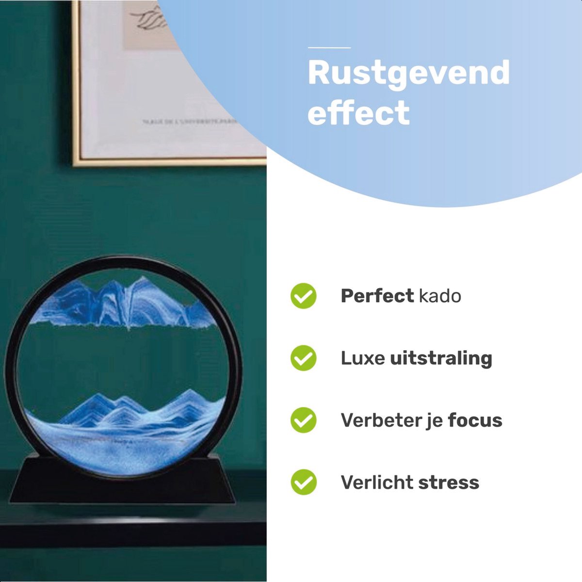 Zandkunst XL - Blauw - Diameter van 30cm