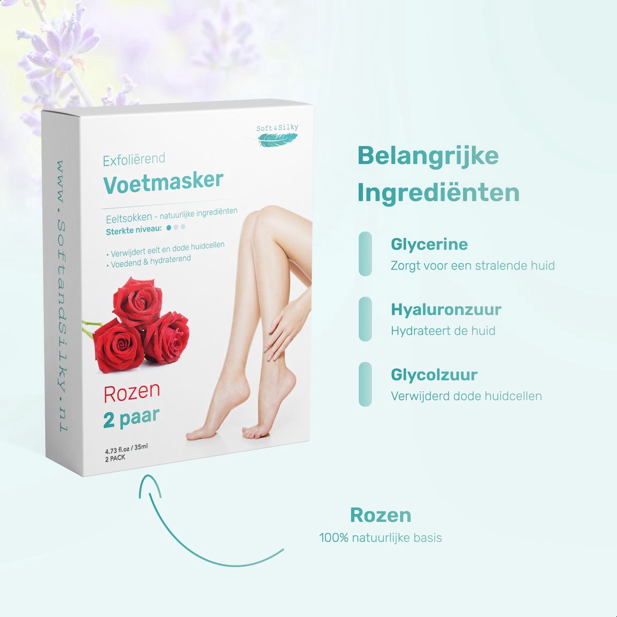 Soft & Silky Eeltsokken - 4 Pack - Rose