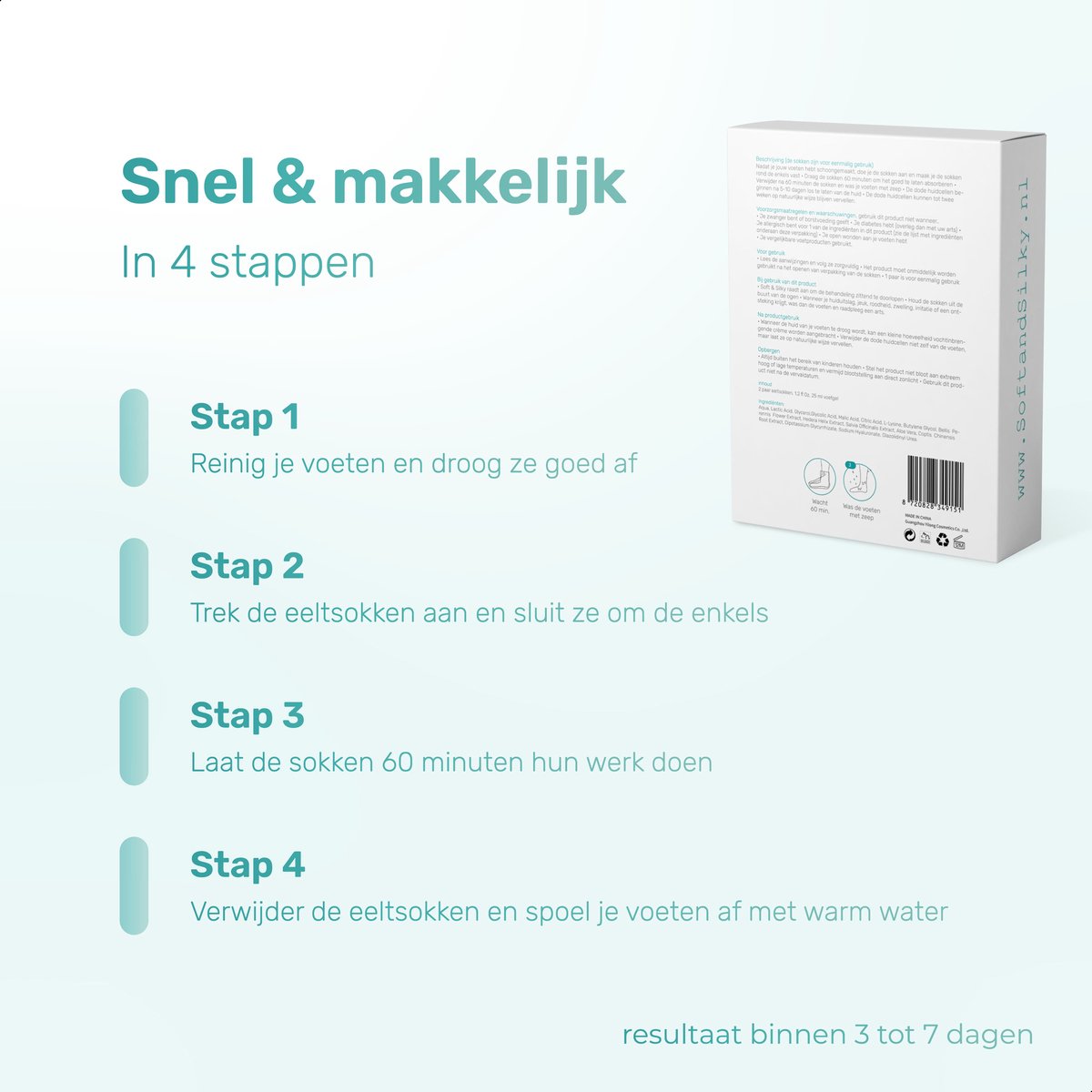 Soft & Silky Eeltsokken - 2 Pack - Voetmasker