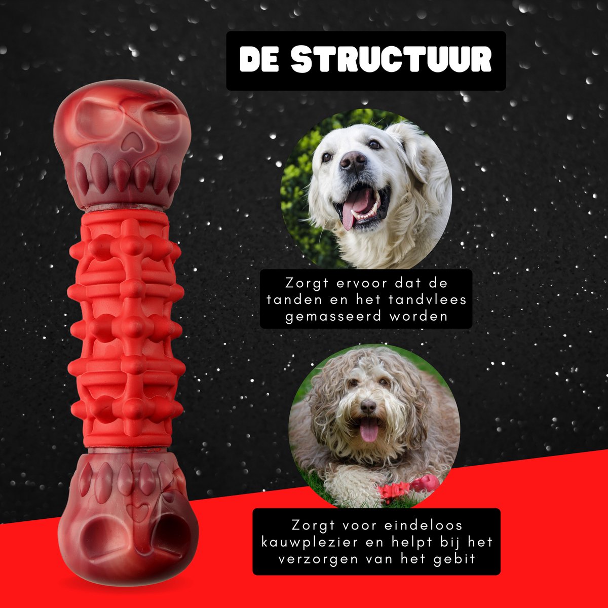 Dutchwide Kauwbot Hond - Extra Sterk - Kauwspeelgoed - Melk smaak - Honden - Speelgoed - Kauwbotten - Veilig materiaal - Kauw - Bot