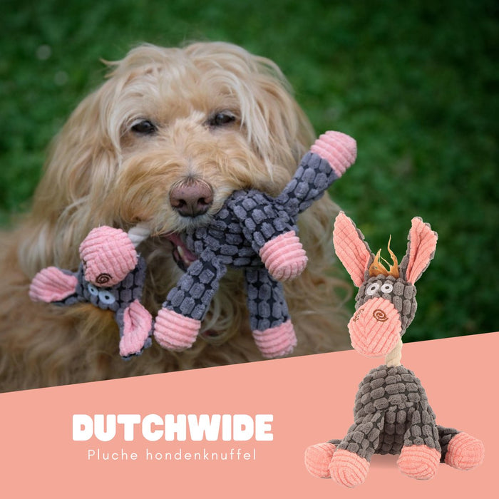 Pluche Hondenknuffel Ezel Met Piep Hondenspeelgoed - Dutchwide®