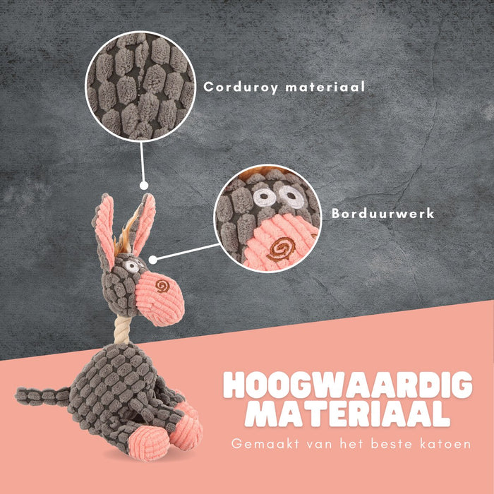 Pluche Hondenknuffel Ezel Met Piep Hondenspeelgoed - Dutchwide®