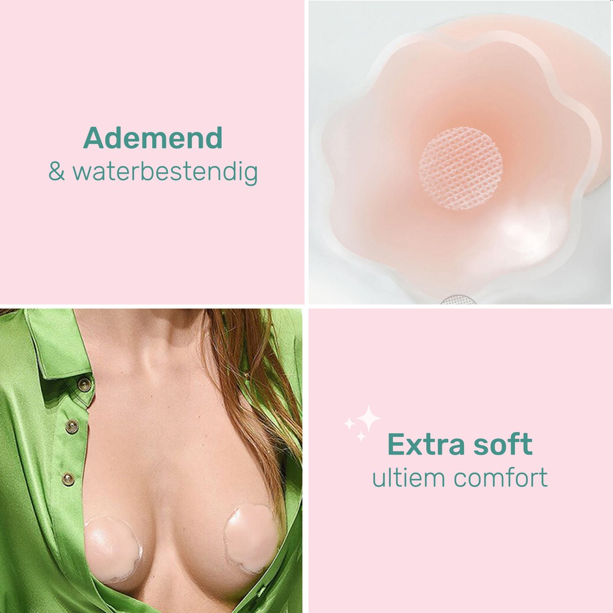 Soft & Silky Boobtape + 2 Nipple covers - Plakkers - Stickers - Borst - Plak - BH - Bra - Fashion - Tape - Push up - Tepel