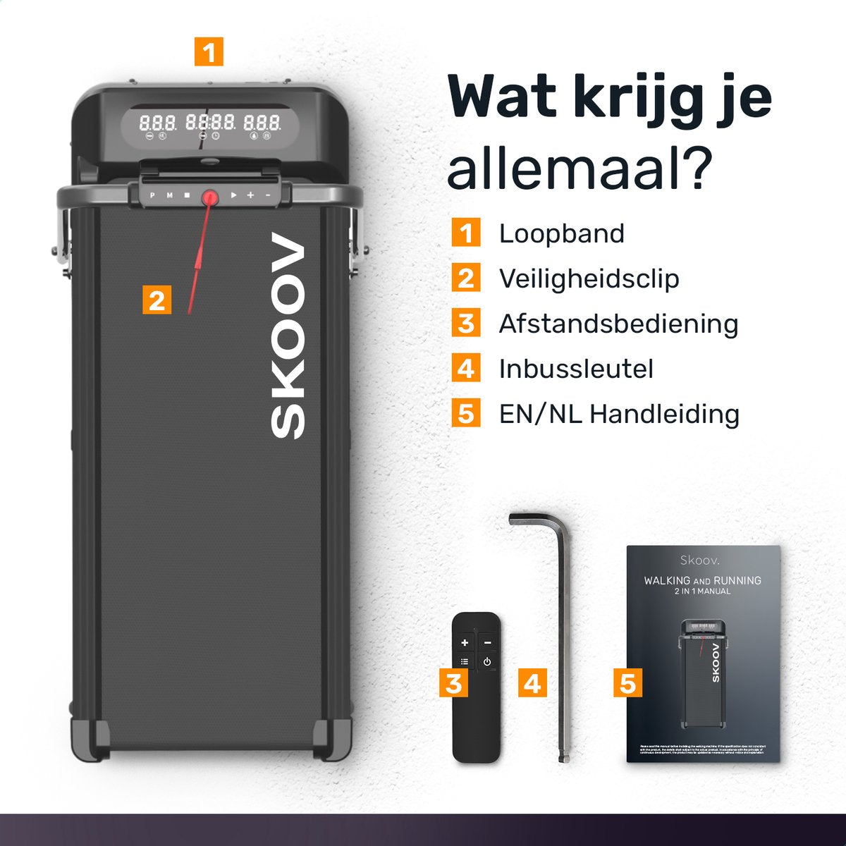 Skoov Loopband Inklapbaar - 1-12km/u