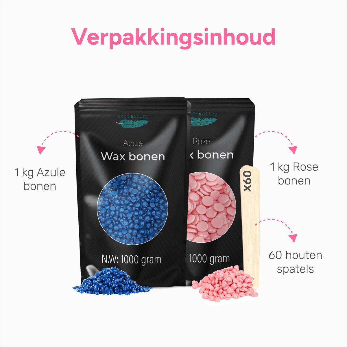 Soft & Silky Wax beans - 1000 gram