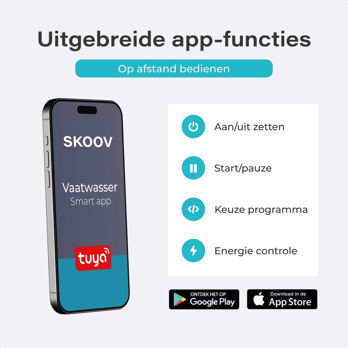 Skoov Vrijstaande Mini Vaatwasser met waterreservoir - Met APP