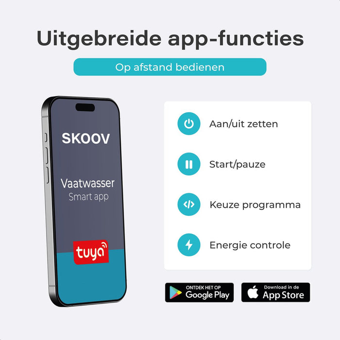 EcoWasher Vrijstaande Mini Vaatwasser met waterreservoir - Met APP