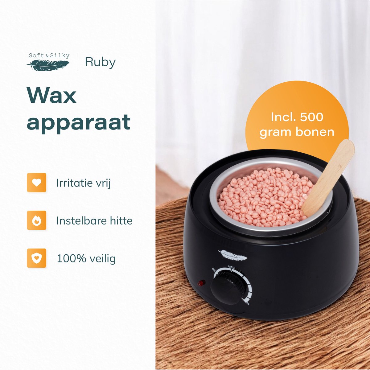 Ruby Wax apparaat set - incl. Wax beans