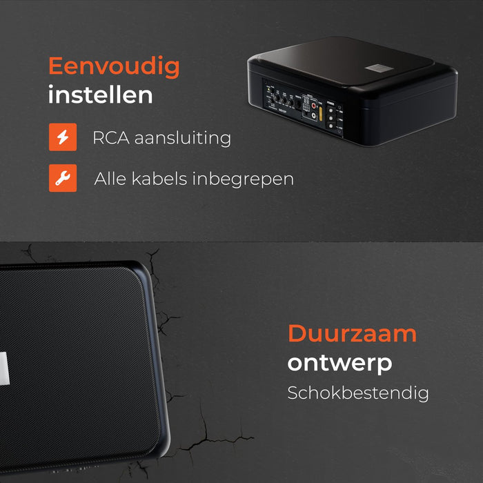 Skoov SlimBass Auto Subwoofer Met Ingebouwde Versterker - 200W