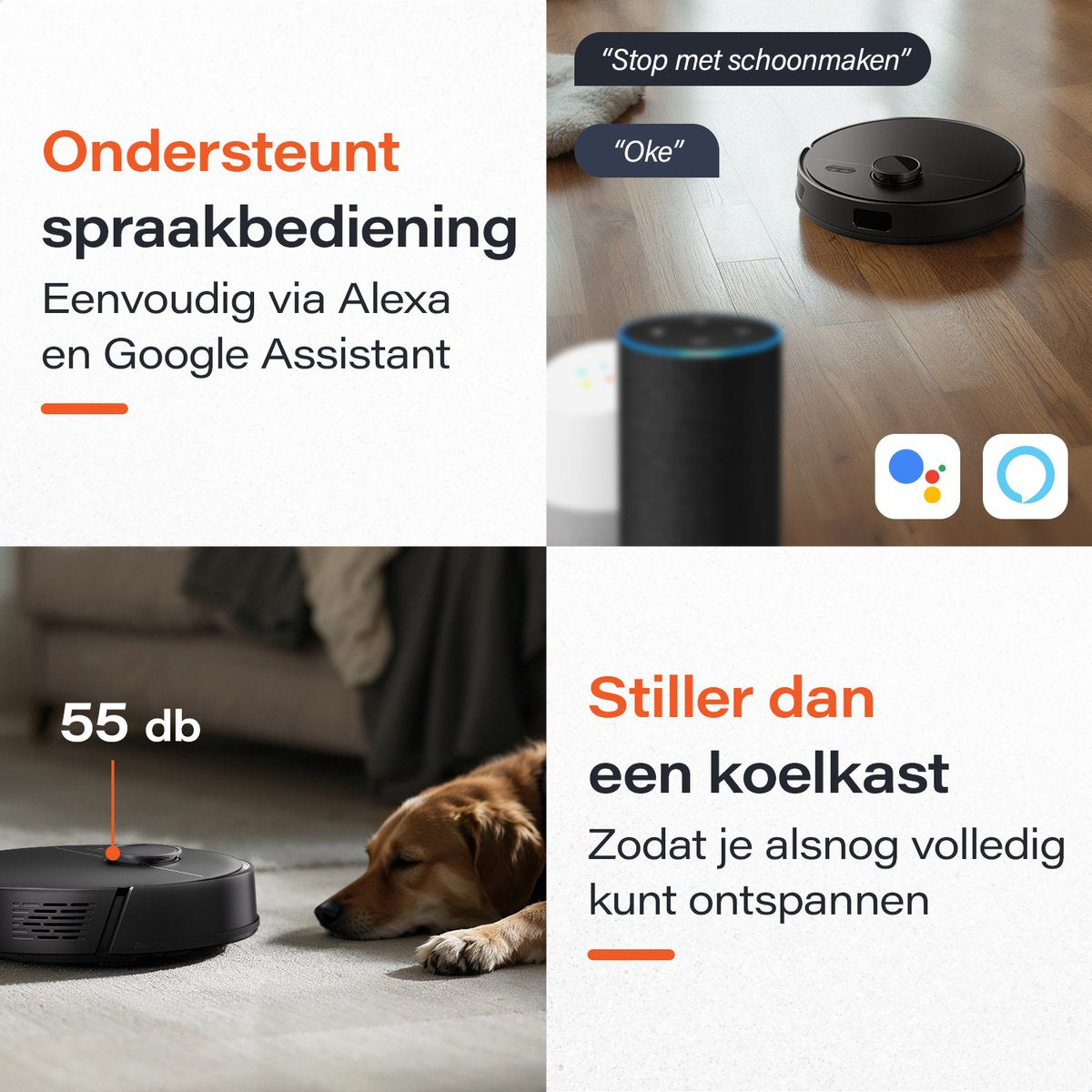 Skoov EcoPro Robotstofzuiger met Dweilfunctie - Met laad en leeg station