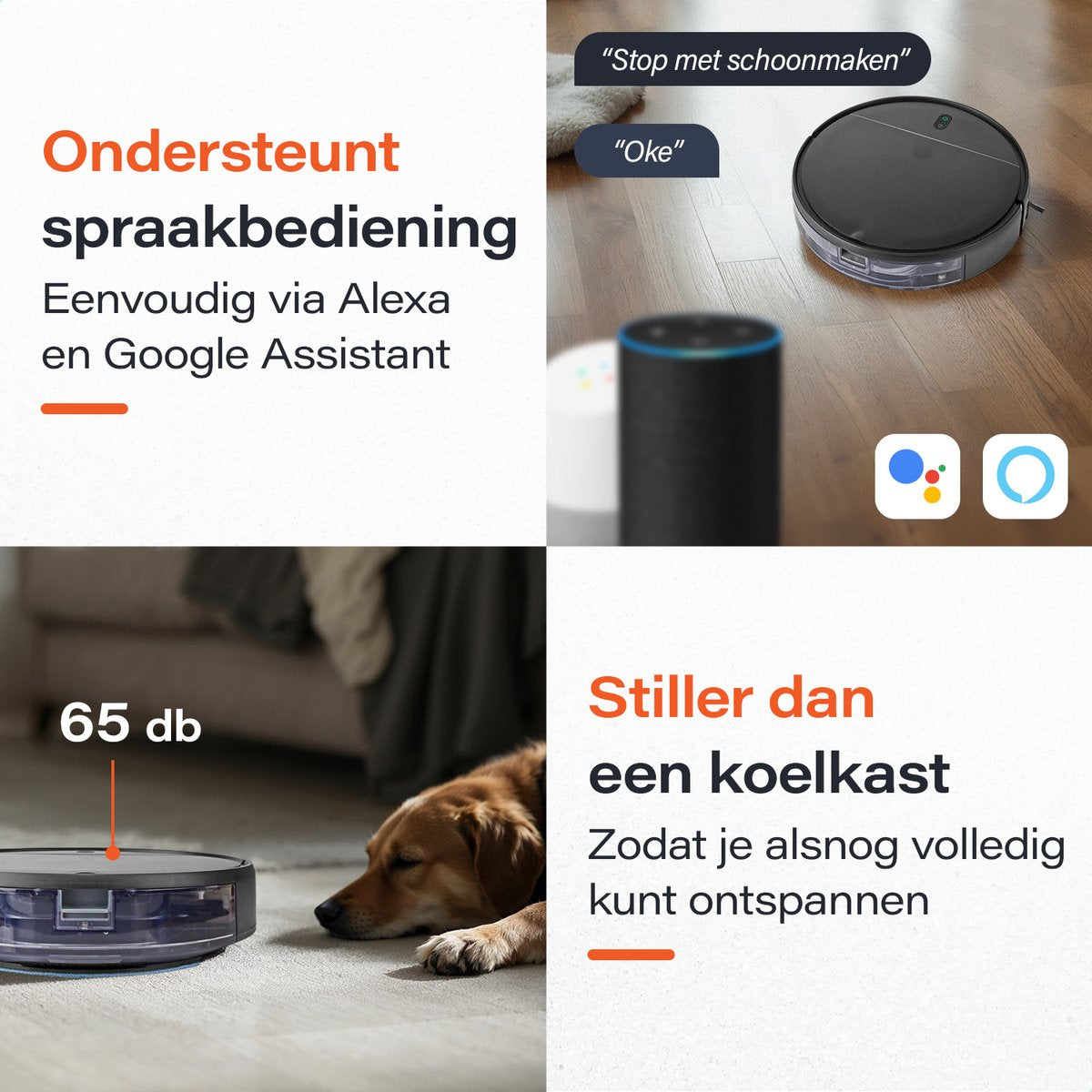 Skoov EcoPulse Robotstofzuiger met Dweilfunctie - Met laad station