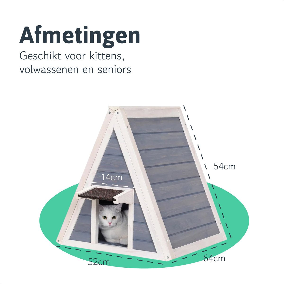 Dutchwide Kattenhuis - Voor buiten
