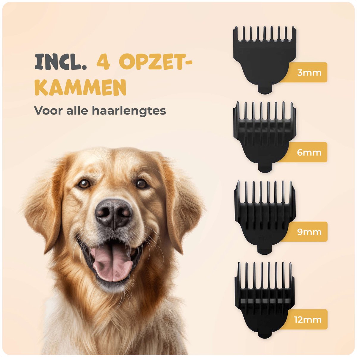 Dutchwide Hondentondeuse - Incl. 4 opzet stukken