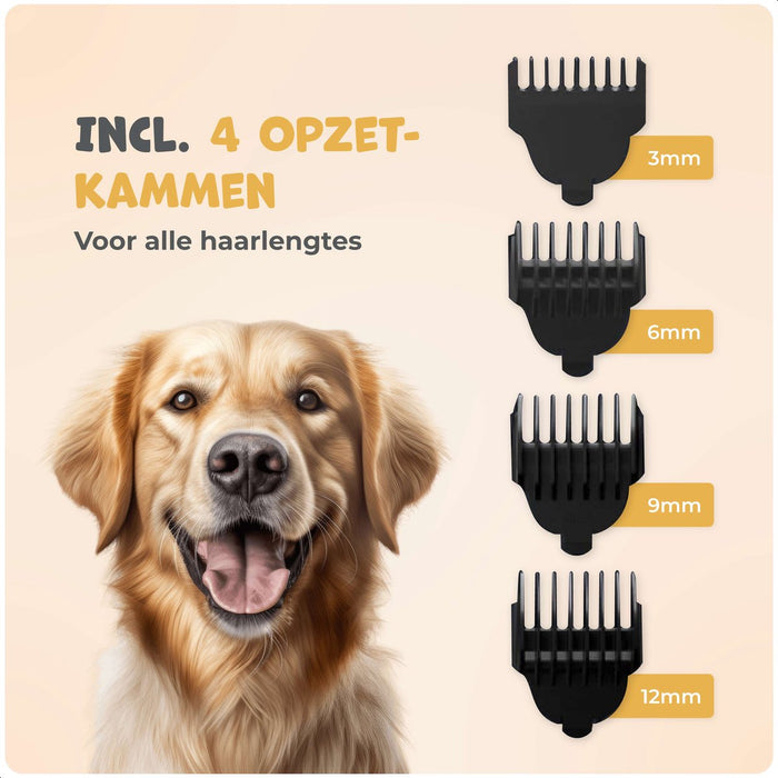 Dutchwide Groommate Hondentondeuse - Incl. 4 opzet stukken