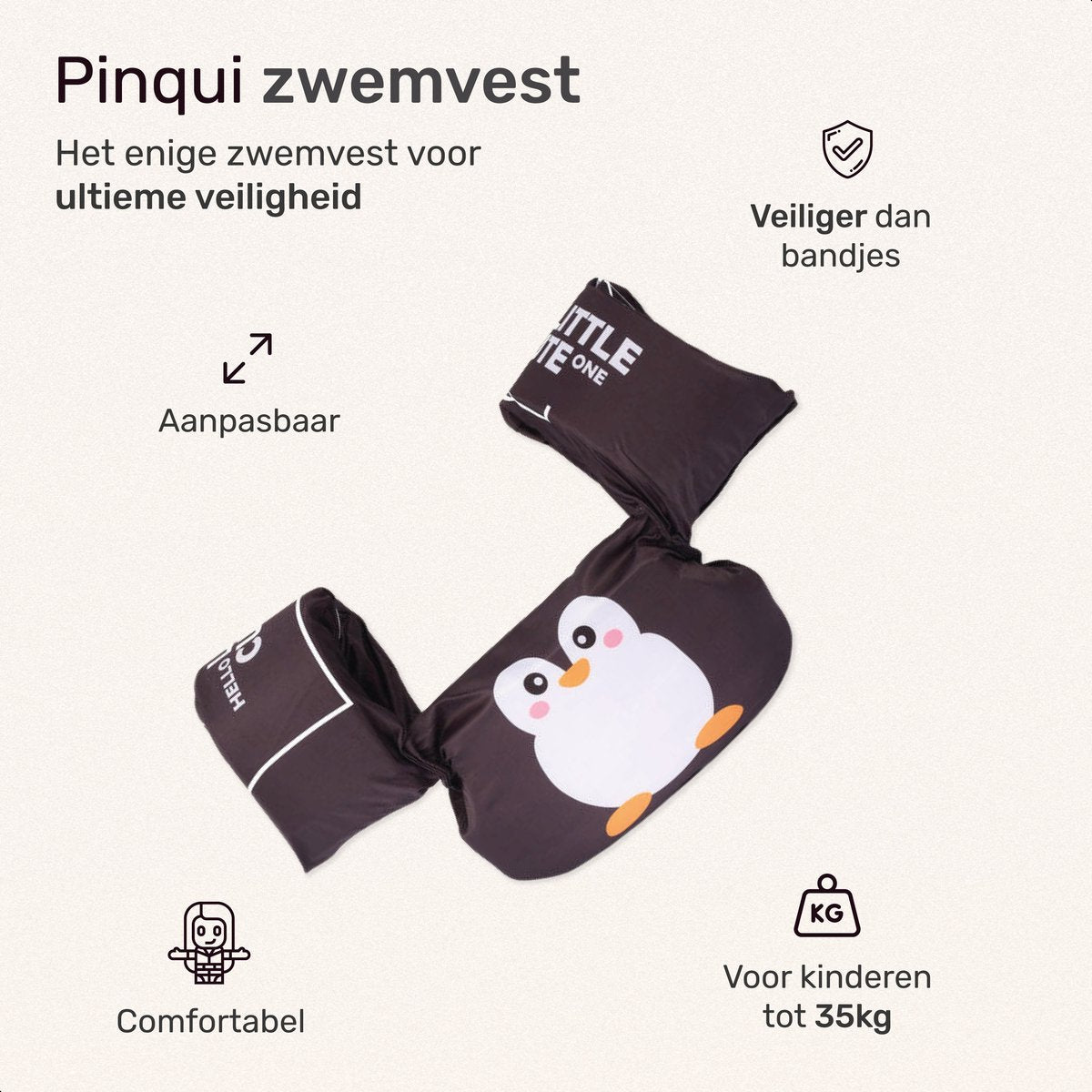 Qwali Puddle Jumper Pinguin - Zwemvest