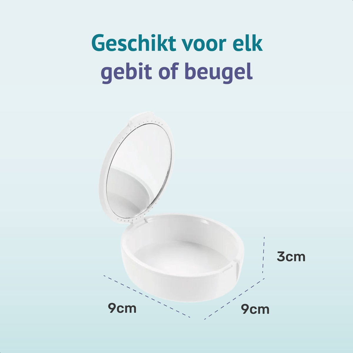 Alyze Gebitsbakje - Beugelbakje - Wit Met Spiegel