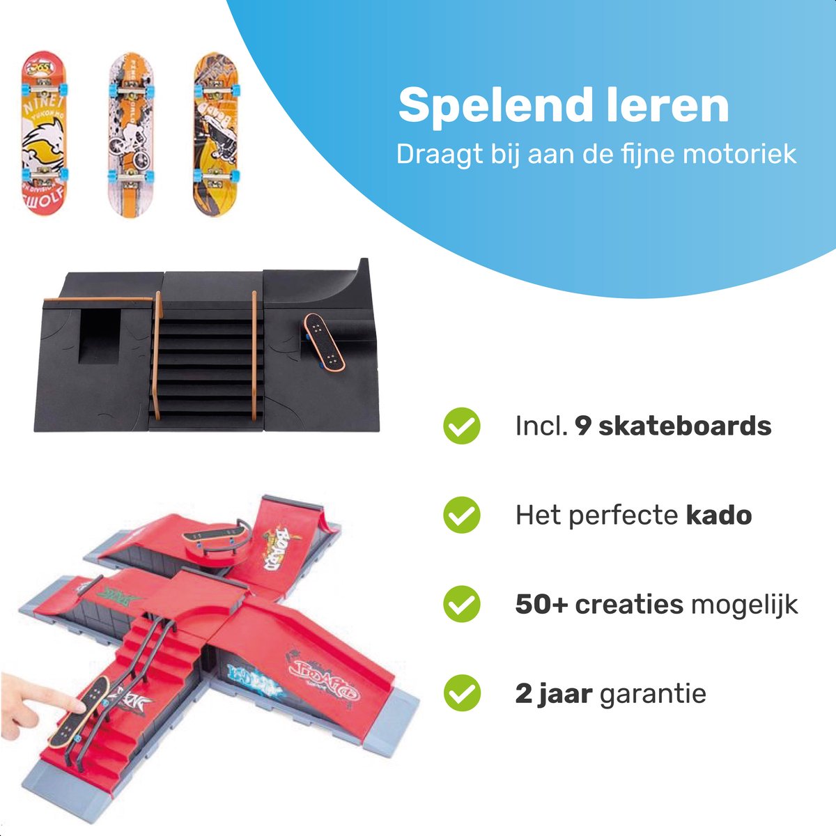Jespro MEGA Set Fingerboard skatepark - 12 Ramps