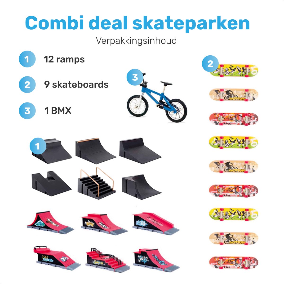 Jespro MEGA Set Fingerboard skatepark - 12 Ramps