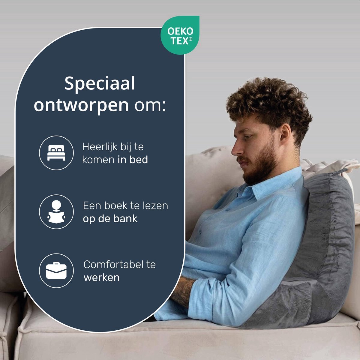 Leeskussen - Voor in bed
