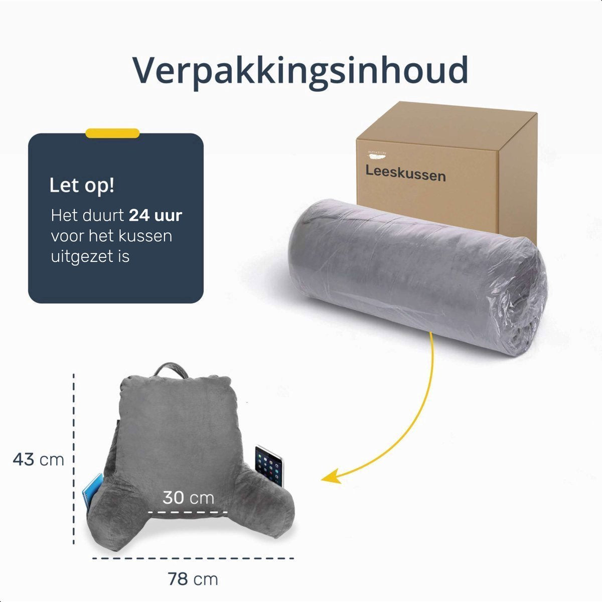 Leeskussen - Voor in bed