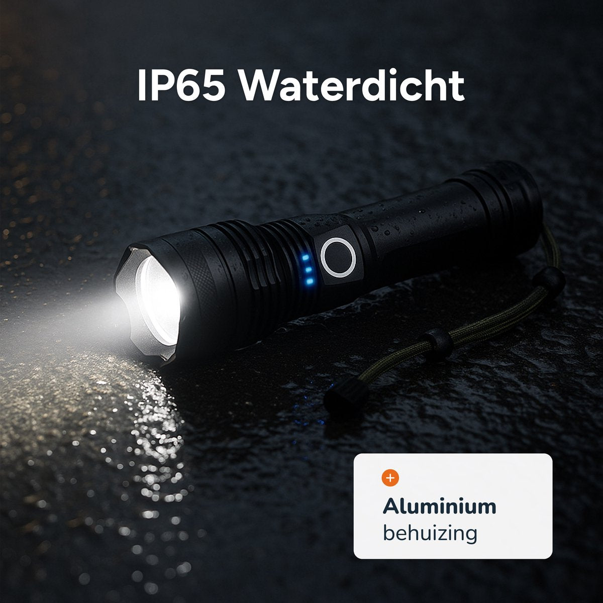 Zaklamp LED oplaadbaar - incl batterijen