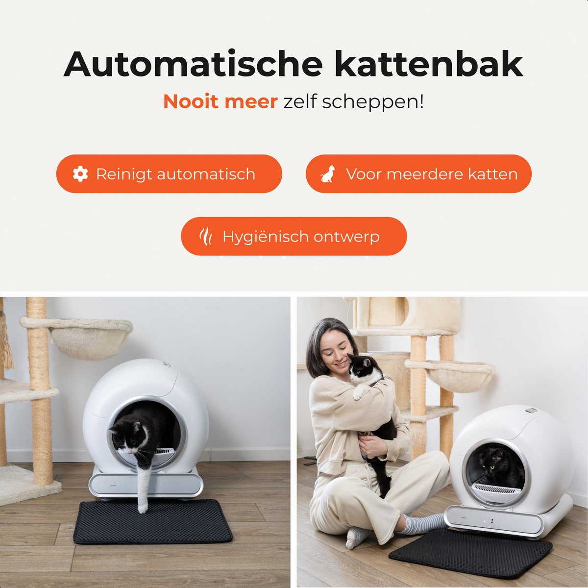 Zelfreinigende kattenbak - Inclusief App - Skoov