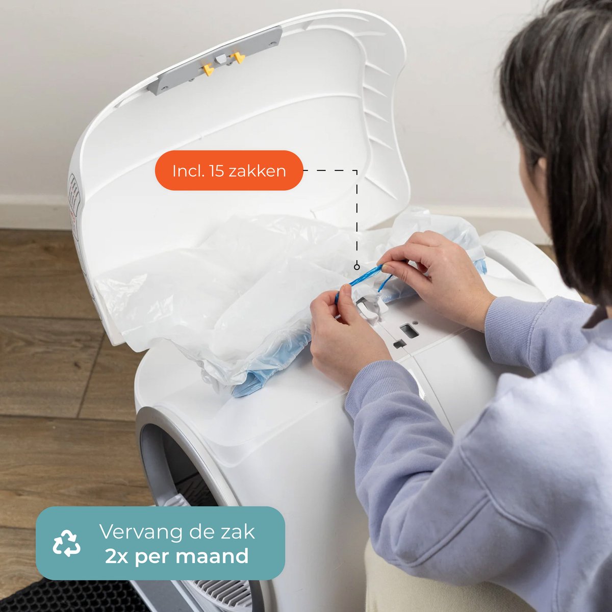 Zelfreinigende kattenbak - Inclusief App - Skoov